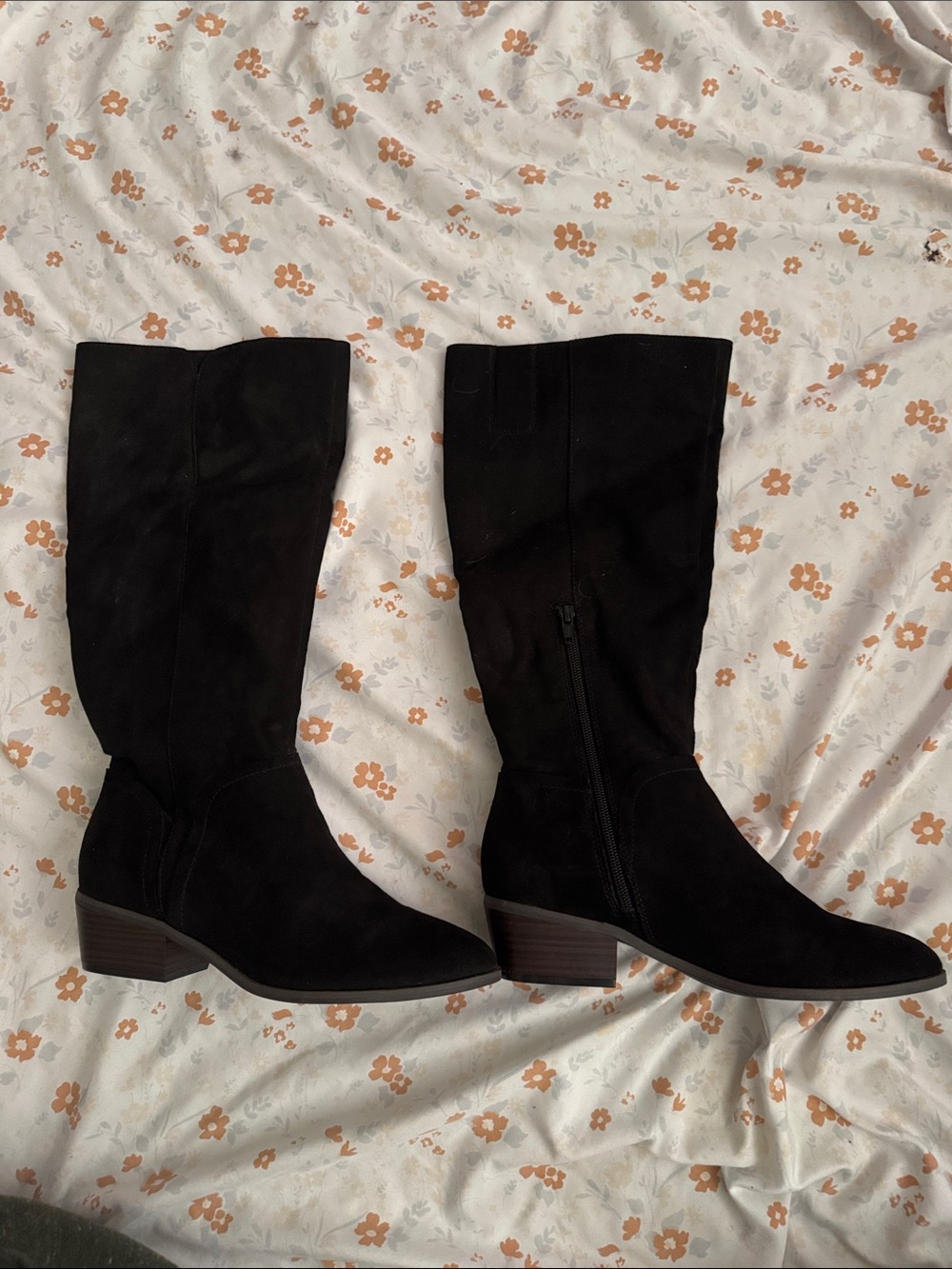 Old Navy Black Suede-Look Boots